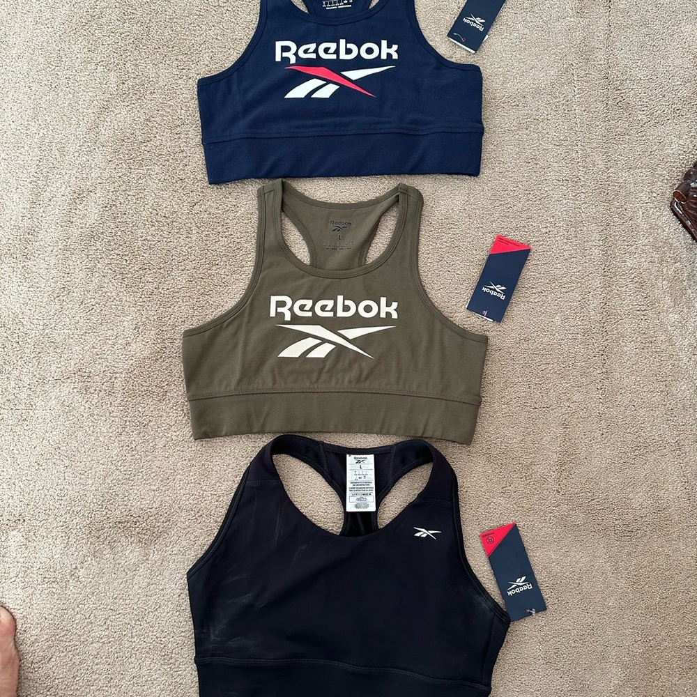 Bundle of 3 Reebok sports bras size L
